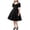 E089-Black, variant on hengsof Girls Puff Sleeve Party Dress with Defined Waist, Elegant Princess Style Occasion Gown, Special Event Dress for Juniors Size 8-13 Years