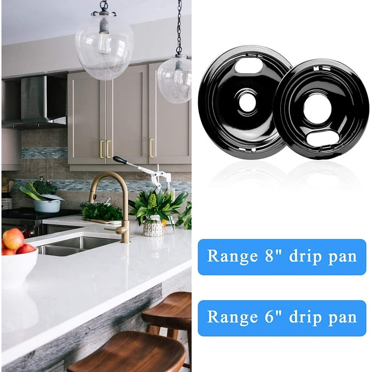 Porcelain Burner Drip Pan Cooktop Set & MP22YA Electric Range