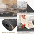 thumbnail image 6 of FREEAMG Marble Ink Abstract Art Long Trivet Table Runner Non-Slip Heat Resistant Table Protector Waterproof Unique Golden Black Hot Pads Pot Holder Table Mats, 6 of 7