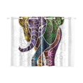thumbnail image 3 of MKHERT Elephant Floral Window Curtain Kitchen Curtains Window Treatments 26x39 inch,Set of 2, 3 of 3