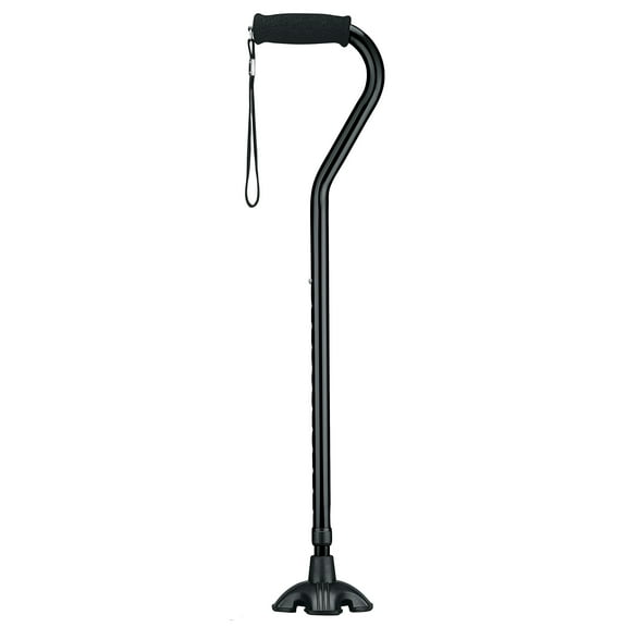 Collections Etc Stylish Multi-Design Nova Quad Tip Walking Cane, Black
