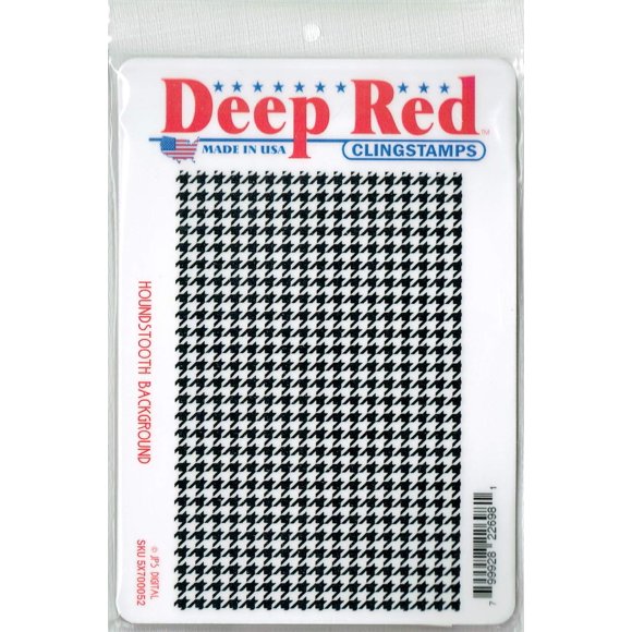 Deep Red Stamps Houndstooth Rubber Cling Stamp 4 x 6 inches