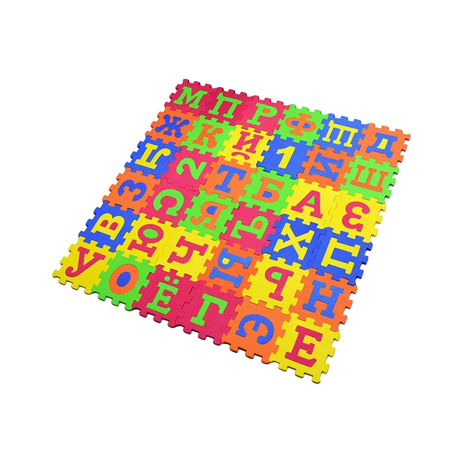 LeeQinersw EVA Foam Floor Play Mat Baby Crawling Mat Russian Letter Thickened Soft Reusable
