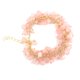 thumbnail image 1 of Xiao Hua Pulsera de cuentas hecha a mano, adecuada tanto para hombres como para mujeres, pulsera de gota de agua de piedra triturada con borla de cristal de piedra natural irregular (rosa), 1 of 5