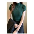 thumbnail image 2 of Chandail Sans Manches pour Femmes à Col Montant Extensible en Tricot, 2 of 2
