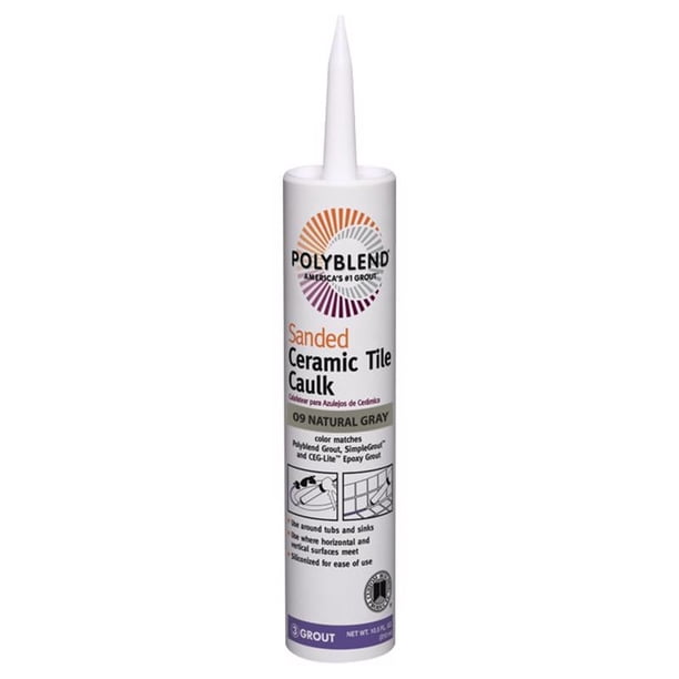 Caulk Custom Building Products Polyblend, color gris natural, 310 ml