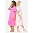 thumbnail image 3 of Only Necessities Plus Size 2-Pack Short Silky Gown, 3 of 6
