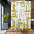 thumbnail image 2 of Gold Shower Curtain with Hooks Warm Yellow Shower Curtains for Bathroom Abstract Geometric Shower Curtain - Heavy Duty Fabric Luxury Bathroom Curtains Shower Set for Hotel SPA Bath Tubs, 72x72 Inch, 2 of 6
