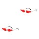 thumbnail image 1 of Sonducket Gafas de sol duraderas para el día a día Gafas fiables para todas las ocasiones Moda Sin marco Impermeable Flame Fire Red Red Rojo Rojo 2Conjunto, 1 of 6