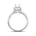 thumbnail image 2 of 14k White Gold Round Diamond Slender Bridal Wedding Ring Band Set 7/8 Cttw, 2 of 2