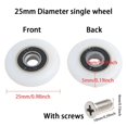 thumbnail image 3 of 8Pcs Replacement Shower Door Roller Runner Wheels 19/23/25mm Wheel Diameter, 3 of 5