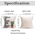 thumbnail image 3 of Vintage Wood Cactus Throw Pillow Cover Green Tropical Prickly Cactus Flowers with Warm Inspirational Quote Throw Pillow Cases Cotton Linen Today is a Good Day Pillowcase 20x20 Inch(Cactus-I), 3 of 5