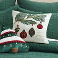 thumbnail image 2 of Levtex Home - O Christmas Tree - Decorative Pillow (18x18in.) - Ornaments - Red, Green and Cream, 2 of 3