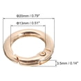 thumbnail image 2 of Uxcell 13mm Spring O Ring Round Snap Clip, Circle Trigger Keyrings Buckle Small Clamp Clasp Gold Tone 12 Pcs, 2 of 6