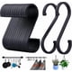 thumbnail image 1 of Black Matte S-Hooks for Organizing - Pack of 12 Hanging Hooks, 1 of 5
