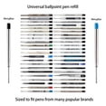 thumbnail image 3 of MengRan 3.9'' Ballpoint Ink Pen Refills for Click Pens,1mm Medium Tip,Compatible with Parker Pen Refill (Pack of 10) (Black Ink), 3 of 5