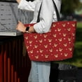 thumbnail image 6 of Hirioo Reindeer Faces Festive Red for Large Capacity Beach Travel Bag for Women Men Foldable Beach Bags, Ideal for Travel, Beach, Pool, Picnic, and Family Outings, 6 of 7