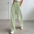 thumbnail image 2 of Loopsun Women Full Length Pants Print Striped Daily Outfits Mid Waist Drawstring Pocket Casual Long Pants, 2 of 5