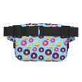 thumbnail image 3 of Fotbe Donuts Cangurera Cuadrada con Estampado de Doble Capa, Bolsa de Cintura Ajustable Mini para Hombres y Mujeres, 3 of 9