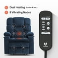 thumbnail image 3 of MCombo Large Triple Motor Power Lift Recliner for Big and Tall Elderly, Fabric, Navy Blue, 3 of 10