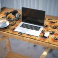 thumbnail image 3 of Long Mouse Pads for Desk,Cats and Pumpkins Halloween Pattern Desk Mats on Top Of Desks, Desk Mouse Pad Extra Large with 3mm Non-Slip Base and Stitched Edge for Gaming,Office,Work,Home 35.4"x15.7", 3 of 6