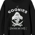 thumbnail image 2 of The Goonies Goonies Never Say Die Skull And Crossbones Women's Black Long Sleeve Sweatshirt-Medium, 2 of 3