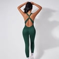 thumbnail image 4 of Gamivast Jumpsuit for Women Yoga Ribbed Butt Lifting High Waisted one Piece Tummy Control Stretchy Gym Workout Jumpsuit Active Outdoor Pants, 4 of 6