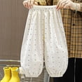 thumbnail image 5 of Qabnzmfo Cotton Pants for Kids Girls Elastic Waist Loose Fit Lounge Trousers Breathable Lightweight Summer Beach Vacation Pants, 5 of 8
