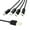 Black, variant on 4 in 1 USB to 4USB C Port Charging Cable Power Supply Wire Line 3.0mm for Laptops Tablets Phones 50cm Long