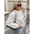 thumbnail image 5 of HH TRAF Chaqueta bomber corta para mujer, abrigo informal de otoño con botones y bolsillos, ropa de abrigo de manga larga a la moda para mujer, 5 of 5