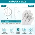 thumbnail image 2 of Uxcell M24x1.5x4mm Hex Nuts, 2Pcs 304 Stainless Steel Metric Fine Thread Hexagon Thin Lock Nuts Fasteners for Machinery Manufacturing, Industrial Use, 26.5mm Width, 2 of 7