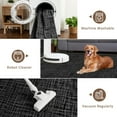 thumbnail image 6 of Living Room Area Rug 9x12 Machine Washable Non-Slip Stain Resistant Modern Abstract Floor Carpet Solid Rug for Dining Room Home Office, Black, 6 of 7