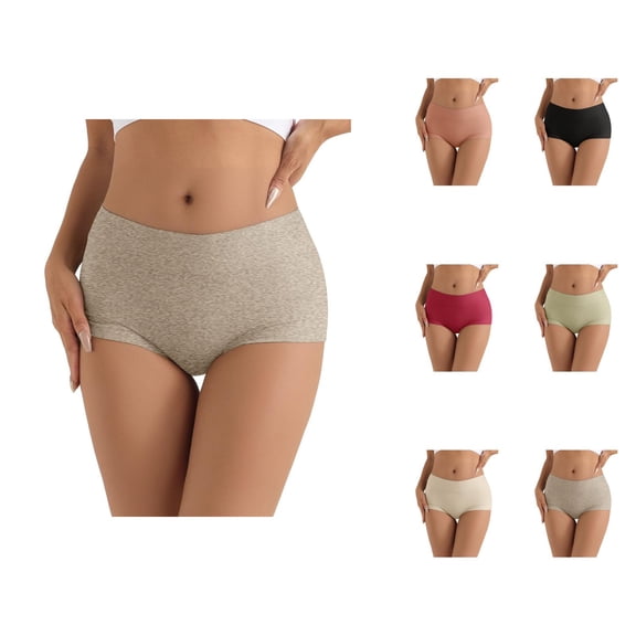 Women Underwear High Waist Panties Full Coverage Briefs Soft Strech Breathable