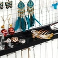 thumbnail image 4 of Veryke Wall Mount Jewelry Rack, Jewelry Manager Shelf and 16 Hooks, Stand for Earrings, Necklaces and Bracelet Stand, Black, 4 of 8