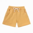 thumbnail image 6 of TOWED22 Toddler Boy Summer Play Clothes Short Sleeve Tee Elastic Shorts Outfit 12M-5T Gold,4-5 Y, 6 of 6