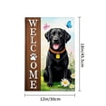 thumbnail image 4 of Joocar Spring Garden Flag Welcome Dog Garden Flag Pattern Linen Summer Garden Flags for Outside 12x18 inch, 4 of 5
