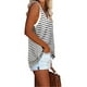 thumbnail image 5 of Sonducket Camiseta sin mangas con cuello en V para mujer Camiseta sin mangas de color casual para mujer Camiseta sin mangas con bloque en V Prendas para la parte del cuerpo raya blanca METRO, 5 of 6