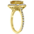 thumbnail image 3 of Pompeii 4 1/2 cttw Oval Citrine Diamond Halo Vintage Ring Engagement 14k Yellow Gold, 3 of 4