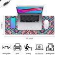 thumbnail image 5 of Long Mouse Pads for Desk,Colorful Geometric Pattern Desk Mats on Top Of Desks, Desk Mouse Pad Extra Large with 3mm Non-Slip Base and Stitched Edge for Gaming,Office,Work,Home 31.5"x11.8", 5 of 6