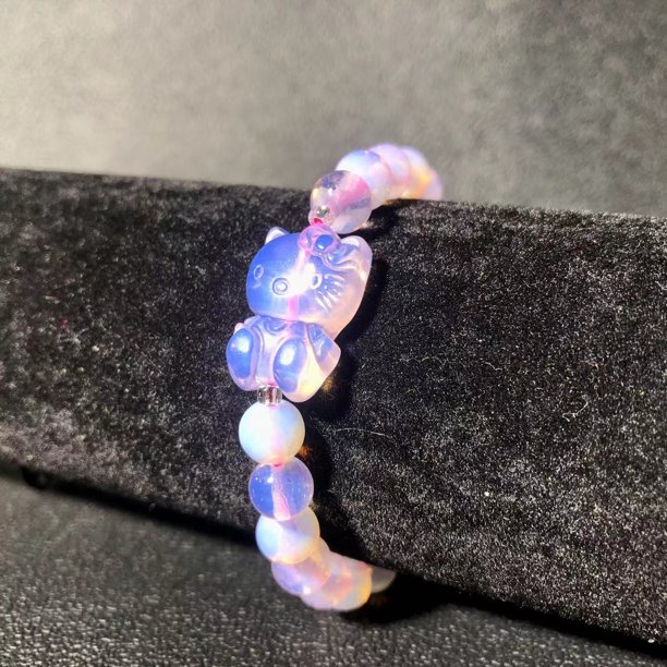Venta al por mayor a granel de cristal Natural múltiple, pulsera Hello KT, piedra curativa espiritual, pulseras de cristal Hello KT