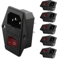 thumbnail image 1 of IEC 320 C14 Adapter Connector, Flush Mount Connector 220-250V/10A Flush Plug with Switch IEC Audio Socket Flush Socket, 1 of 5
