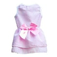 thumbnail image 2 of Walbest Dog Dress Plaid Dog Dress with Bow XSmall Dog Clothing Dog Cat Summer Pink Red Clothes for Small Medium and Large Dogs Girl XS-L, 2 of 7