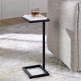 thumbnail image 5 of Uttermost Contemporary Metal Accent Table with Marble Top in Black/White, 5 of 5