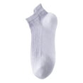 thumbnail image 2 of TANGNADE Ankle Socks for Women 1 Pair Hollow Out Mesh Solid Color High Elasticity Anti Slip Breathable Soft Absorption Shrink Athletic Socks Purple, 2 of 4