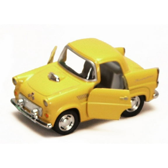 1955 Ford Thunderbird, Yellow - Kinsmart 4022D - 4" Diecast Model Toy Car (Brand New, but NOT IN BOX)