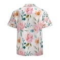 thumbnail image 3 of High Quality Hawaiian Shirts for Men Short Sleeve Aloha Beach Shirt Floral Summer Casual Button Down Shirts Blouses AUB43D, 3 of 7