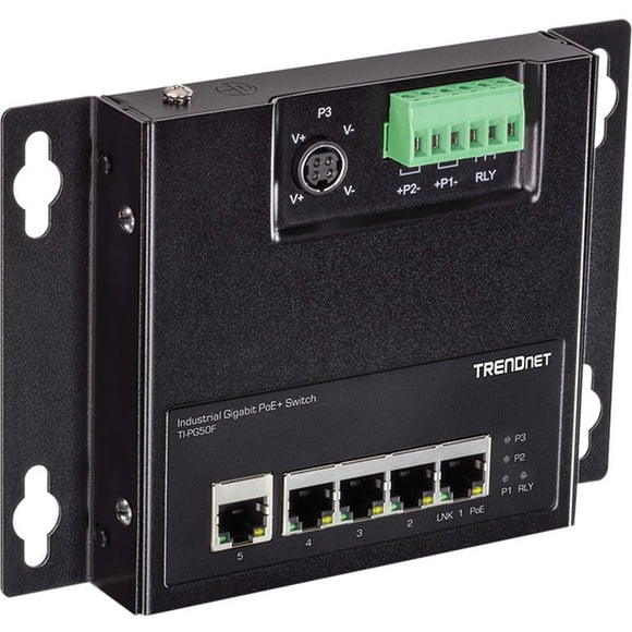 TRENDNET INC TI-PG50F TRENDNETS Interrupteur d'Accès Frontal Industriel GIGABIT POE+ Série Murale