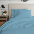 thumbnail image 3 of Color Sense Cotton Rich Jersey Bedsheet Set, Super-Soft & Cozy Knitted, 3-Piece Twin Sky Blue, 3 of 8
