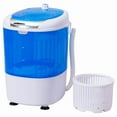 thumbnail image 2 of 5.5 lbs Portable Semi Auto Electric Compact Laundry Washer with Durable Design, Energy Saving & Rotary Controller for Home, Apartment, RV Small Space, Blue, 2 of 10