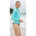 thumbnail image 6 of Charmo Womens Long Sleeve Rash Guard Full Zip Rashguard Bikini Cover Up UV Sun Protection Swim Shirt, 6 of 7